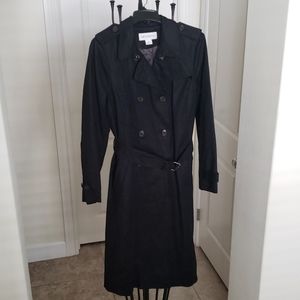 Liz Claiborne Black Double Breasted Trench Coat